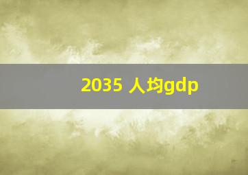 2035 人均gdp